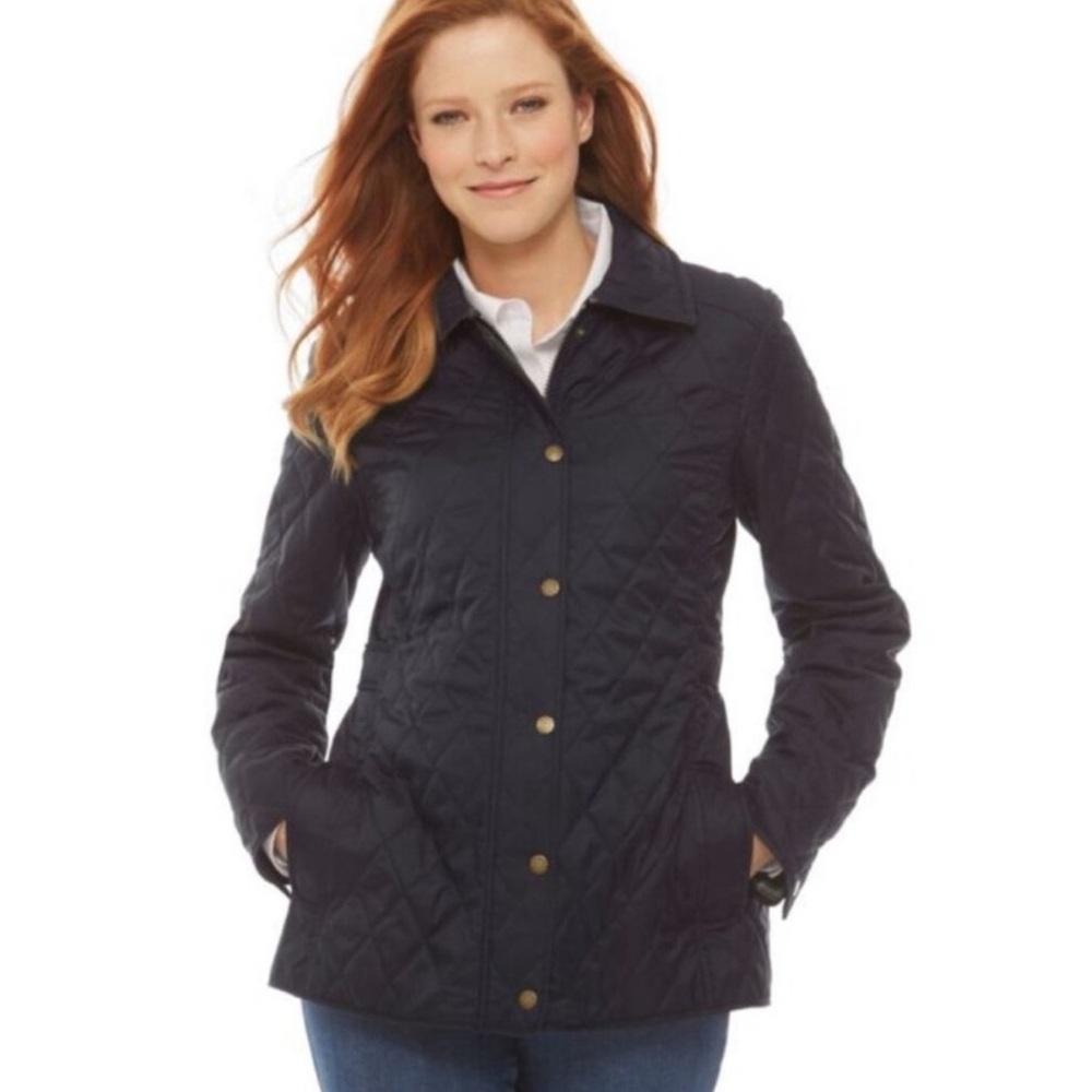L.L. Bean Women's Navy Quilted Jacket